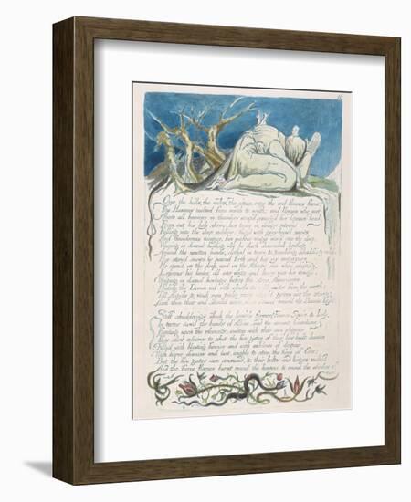 Over the Hills...'-William Blake-Framed Giclee Print