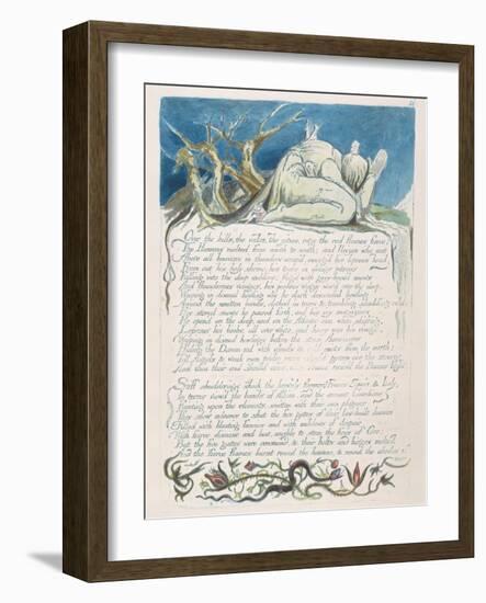 Over the Hills...'-William Blake-Framed Giclee Print