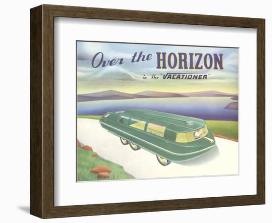 Over the Horizon Vacationer-null-Framed Art Print