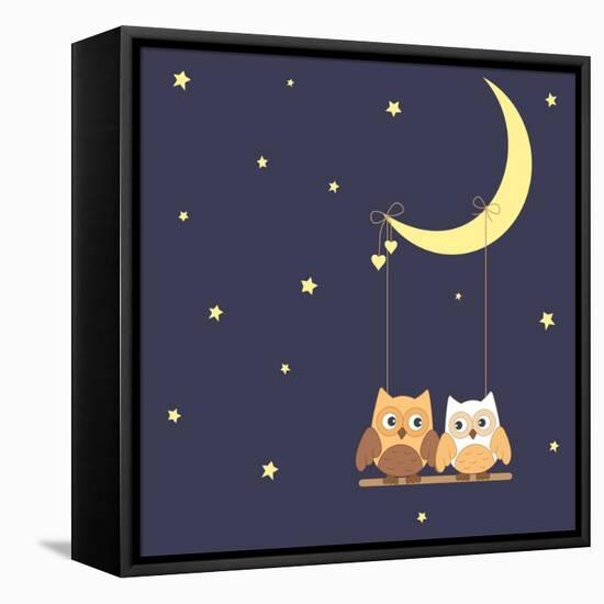 Over the Moon-Ekaterina Garyuk-Framed Stretched Canvas