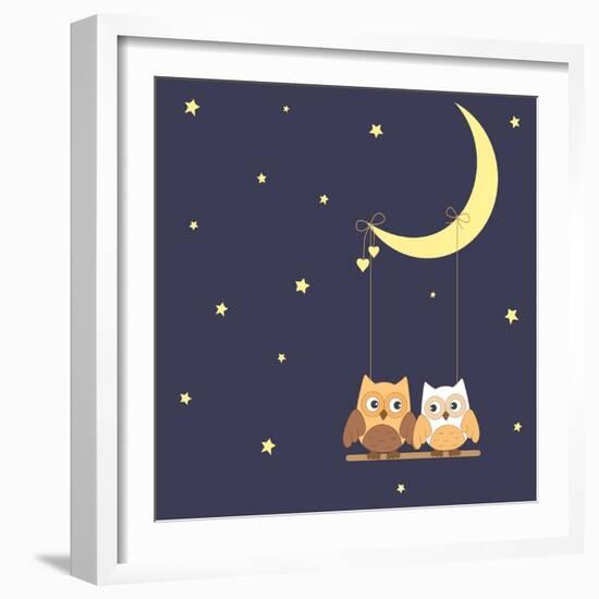 Over the Moon-Ekaterina Garyuk-Framed Art Print