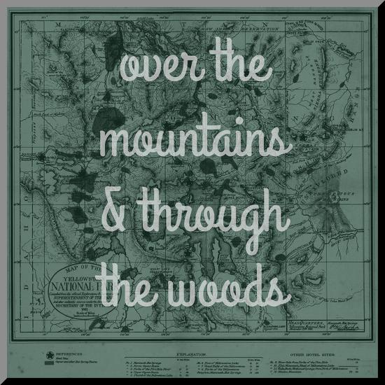Over the Mountains & Through the Woods - 1881, Yellowstone National Park 1881 Map-null-Mounted Print