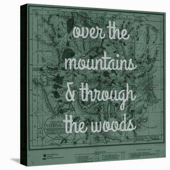 Over the Mountains & Through the Woods - 1881, Yellowstone National Park 1881 Map-null-Stretched Canvas