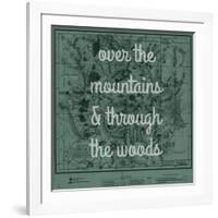 Over the Mountains & Through the Woods - 1881, Yellowstone National Park 1881 Map-null-Framed Giclee Print