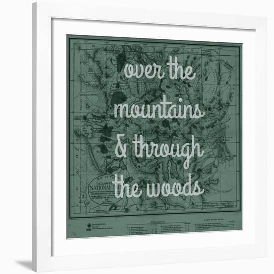 Over the Mountains & Through the Woods - 1881, Yellowstone National Park 1881 Map-null-Framed Giclee Print