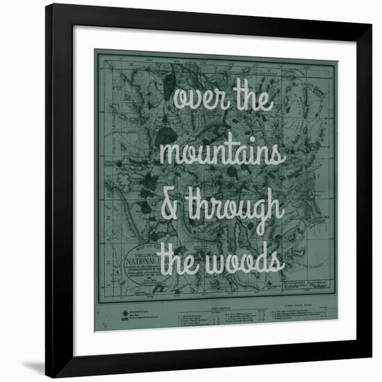 Over the Mountains & Through the Woods - 1881, Yellowstone National Park 1881 Map-null-Framed Giclee Print