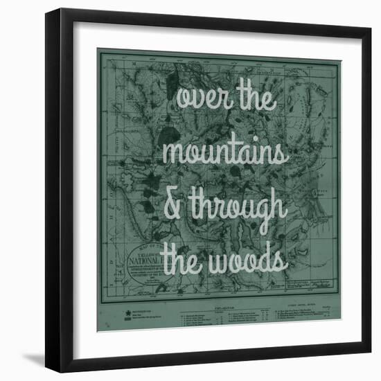 Over the Mountains & Through the Woods - 1881, Yellowstone National Park 1881 Map-null-Framed Giclee Print