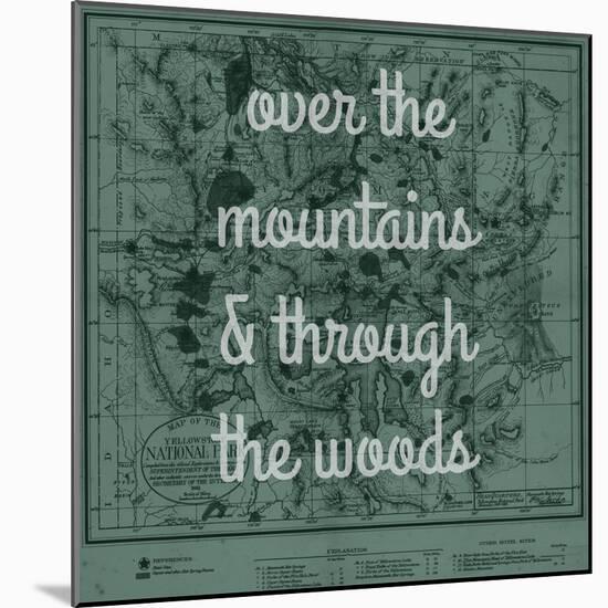 Over the Mountains & Through the Woods - 1881, Yellowstone National Park 1881 Map-null-Mounted Giclee Print