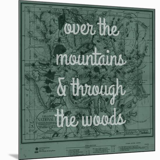 Over the Mountains & Through the Woods - 1881, Yellowstone National Park 1881 Map-null-Mounted Giclee Print