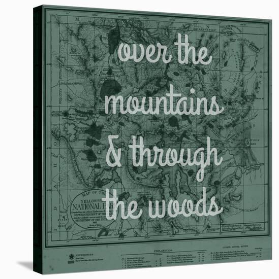 Over the Mountains & Through the Woods - 1881, Yellowstone National Park 1881 Map-null-Stretched Canvas