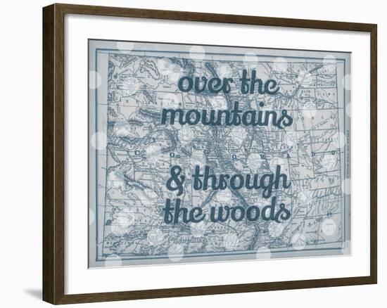 Over the Mountains & Through the Woods - 1890, United States, Colorado, North America, Colorado Map-null-Framed Giclee Print