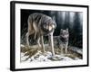 Over the Ridge Wolves-Jeremy Paul-Framed Giclee Print