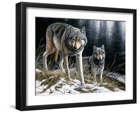 Over the Ridge Wolves-Jeremy Paul-Framed Giclee Print