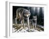 Over the Ridge Wolves-Jeremy Paul-Framed Giclee Print