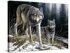 Over the Ridge Wolves-Jeremy Paul-Stretched Canvas