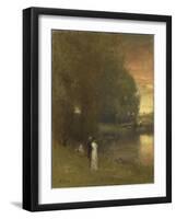 Over the river-George Inness-Framed Giclee Print