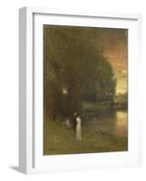 Over the river-George Inness-Framed Giclee Print