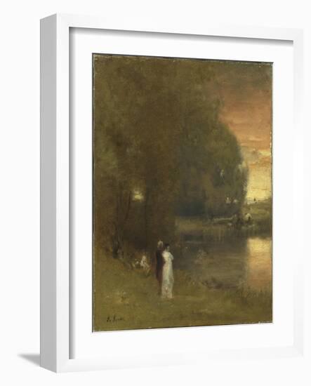 Over the river-George Inness-Framed Giclee Print