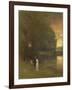 Over the river-George Inness-Framed Giclee Print