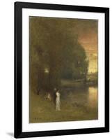 Over the river-George Inness-Framed Giclee Print