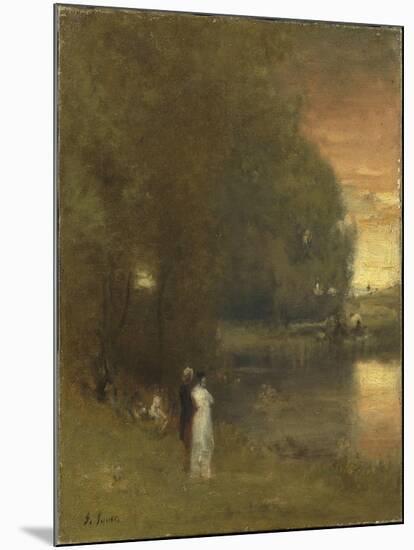 Over the river-George Inness-Mounted Giclee Print