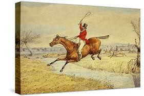 Over the Stream-Henry Thomas Alken-Stretched Canvas