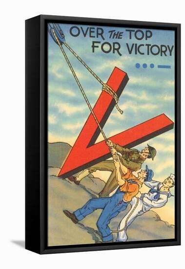 Over the Top for Victory-null-Framed Stretched Canvas