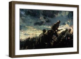 Over the Top, Neuville-Vitasse, 1918-Alfred Bastien-Framed Giclee Print