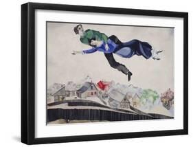 Over The Town-Marc Chagall-Framed Art Print
