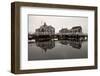 Over the Water Cottages Reflect Off the Calm Waters in the Nantucket Boat Basin-Greg Boreham-Framed Photographic Print