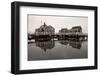 Over the Water Cottages Reflect Off the Calm Waters in the Nantucket Boat Basin-Greg Boreham-Framed Photographic Print