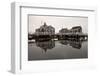 Over the Water Cottages Reflect Off the Calm Waters in the Nantucket Boat Basin-Greg Boreham-Framed Photographic Print