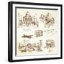 Over the World Travel-canicula-Framed Art Print