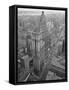 Over times Square-null-Framed Stretched Canvas
