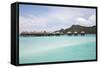 Over-Water Bungalows and Lagoon.-null-Framed Stretched Canvas