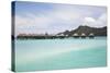 Over-Water Bungalows and Lagoon.-null-Stretched Canvas