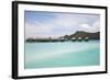 Over-Water Bungalows and Lagoon.-null-Framed Photographic Print