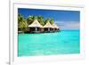 Over Water Bungalows Bora Bora-null-Framed Premium Giclee Print