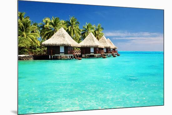 Over Water Bungalows Bora Bora-null-Mounted Premium Giclee Print