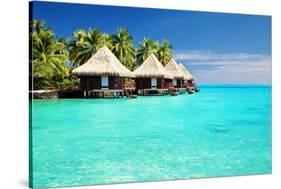 Over Water Bungalows Bora Bora-null-Stretched Canvas
