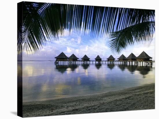 Over Water Bungalows, Rangiroa, French Polynesia-Michael DeFreitas-Stretched Canvas