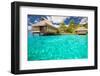 Over Water Bungalows with Steps into Amazing Blue Lagoon-Martin Valigursky-Framed Premium Photographic Print