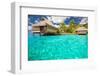 Over Water Bungalows with Steps into Amazing Blue Lagoon-Martin Valigursky-Framed Premium Photographic Print