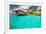 Over Water Bungalows with Steps into Amazing Blue Lagoon-Martin Valigursky-Framed Photographic Print