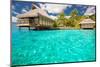Over Water Bungalows with Steps into Amazing Blue Lagoon-Martin Valigursky-Mounted Photographic Print
