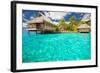 Over Water Bungalows with Steps into Amazing Blue Lagoon-Martin Valigursky-Framed Photographic Print