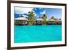 Over Water Bungalows with Steps into Amazing Blue Lagoon-Martin Valigursky-Framed Photographic Print