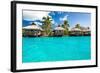 Over Water Bungalows with Steps into Amazing Blue Lagoon-Martin Valigursky-Framed Photographic Print