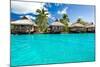 Over Water Bungalows with Steps into Amazing Blue Lagoon-Martin Valigursky-Mounted Photographic Print