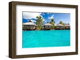 Over Water Bungalows with Steps into Amazing Blue Lagoon-Martin Valigursky-Framed Photographic Print